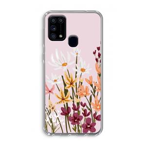CaseCompany Painted wildflowers: Samsung Galaxy M31 Transparant Hoesje