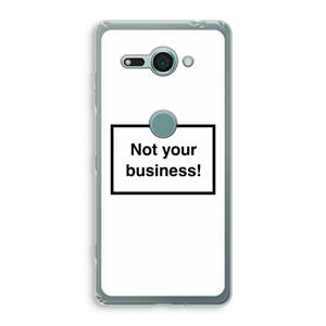 CaseCompany Not your business: Sony Xperia XZ2 Compact Transparant Hoesje
