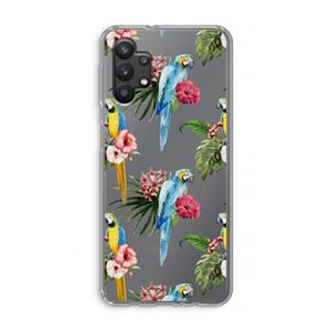 CaseCompany Kleurrijke papegaaien: Samsung Galaxy A32 5G Transparant Hoesje