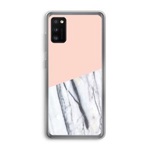 CaseCompany A touch of peach: Samsung Galaxy A41 Transparant Hoesje