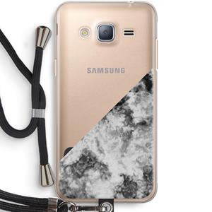 CaseCompany Onweer: Samsung Galaxy J3 (2016) Transparant Hoesje met koord