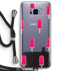 CaseCompany Waterijsje: Samsung Galaxy S8 Plus Transparant Hoesje met koord