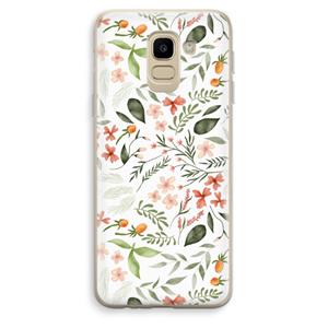 CaseCompany Sweet little flowers: Samsung Galaxy J6 (2018) Transparant Hoesje