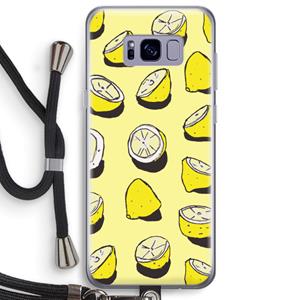 CaseCompany When Life Gives You Lemons...: Samsung Galaxy S8 Plus Transparant Hoesje met koord