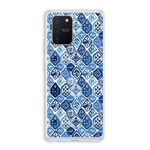 CaseCompany Blauw motief: Samsung Galaxy S10 Lite Transparant Hoesje