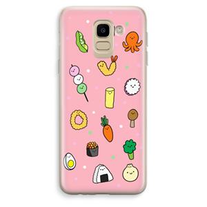 CaseCompany Happy bento friends: Samsung Galaxy J6 (2018) Transparant Hoesje