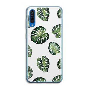 CaseCompany Tropische bladeren: Samsung Galaxy A50 Transparant Hoesje