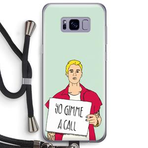 CaseCompany Gimme a call: Samsung Galaxy S8 Plus Transparant Hoesje met koord