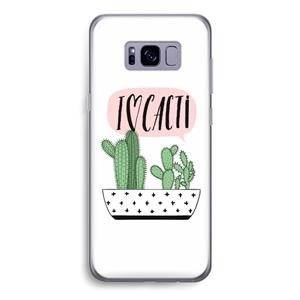 CaseCompany I love cacti: Samsung Galaxy S8 Transparant Hoesje