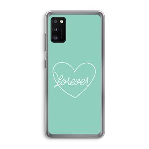 CaseCompany Forever heart pastel: Samsung Galaxy A41 Transparant Hoesje