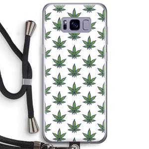 CaseCompany Weed: Samsung Galaxy S8 Plus Transparant Hoesje met koord