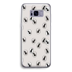 CaseCompany Miauw: Samsung Galaxy S8 Transparant Hoesje