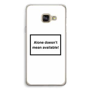CaseCompany Alone: Samsung Galaxy A3 (2016) Transparant Hoesje