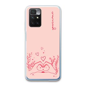 CaseCompany Love is in the air: Xiaomi Redmi 10 Transparant Hoesje