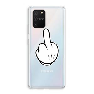 CaseCompany Middle finger white: Samsung Galaxy S10 Lite Transparant Hoesje