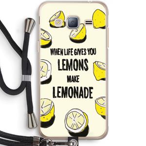CaseCompany Lemonade: Samsung Galaxy J3 (2016) Transparant Hoesje met koord