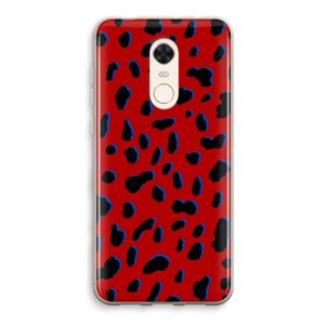 CaseCompany Red Leopard: Xiaomi Redmi 5 Transparant Hoesje