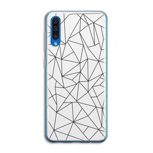 CaseCompany Geometrische lijnen zwart: Samsung Galaxy A50 Transparant Hoesje
