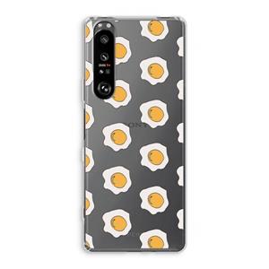 CaseCompany Bacon to my eggs #1: Sony Xperia 1 III Transparant Hoesje