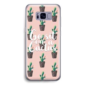 CaseCompany Cactus quote: Samsung Galaxy S8 Transparant Hoesje
