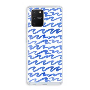 CaseCompany Blauwe golven: Samsung Galaxy S10 Lite Transparant Hoesje
