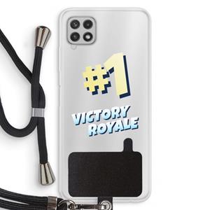 CaseCompany Victory Royale: Samsung Galaxy A22 4G Transparant Hoesje met koord