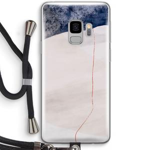CaseCompany Stone White: Samsung Galaxy S9 Transparant Hoesje met koord