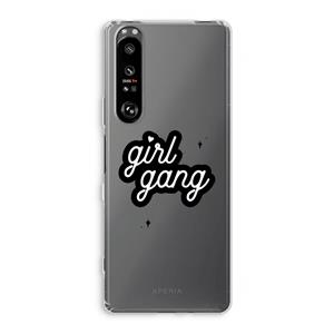 CaseCompany Girl Gang: Sony Xperia 1 III Transparant Hoesje