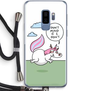 CaseCompany Unicorn: Samsung Galaxy S9 Plus Transparant Hoesje met koord