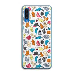 CaseCompany Kleurrijke katten: Samsung Galaxy A50 Transparant Hoesje