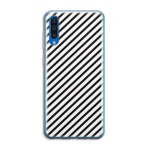CaseCompany Strepen zwart-wit: Samsung Galaxy A50 Transparant Hoesje