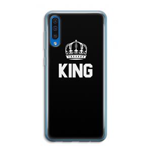 CaseCompany King zwart: Samsung Galaxy A50 Transparant Hoesje