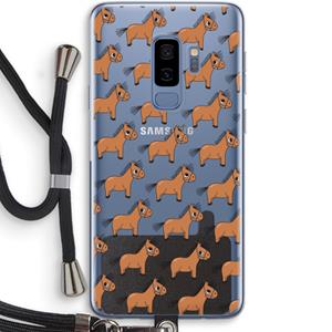 CaseCompany Pony: Samsung Galaxy S9 Plus Transparant Hoesje met koord