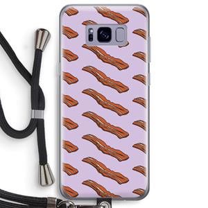 CaseCompany Bacon to my eggs #2: Samsung Galaxy S8 Plus Transparant Hoesje met koord