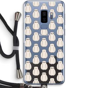 CaseCompany Uilen: Samsung Galaxy S9 Plus Transparant Hoesje met koord