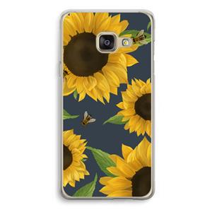 CaseCompany Sunflower and bees: Samsung Galaxy A3 (2016) Transparant Hoesje