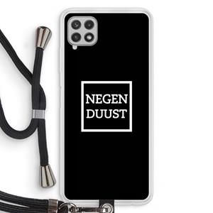CaseCompany Negenduust black: Samsung Galaxy A22 4G Transparant Hoesje met koord