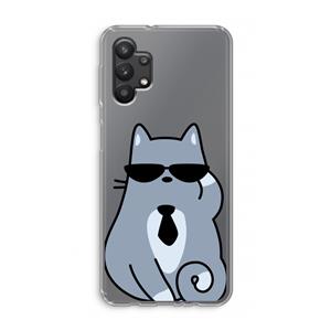 CaseCompany Cool cat: Samsung Galaxy A32 5G Transparant Hoesje