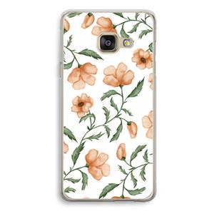 CaseCompany Peachy flowers: Samsung Galaxy A3 (2016) Transparant Hoesje