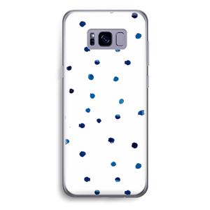 CaseCompany Blauwe stippen: Samsung Galaxy S8 Transparant Hoesje