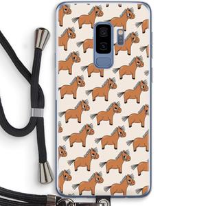CaseCompany Pony: Samsung Galaxy S9 Plus Transparant Hoesje met koord