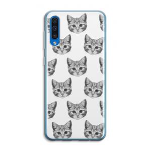 CaseCompany Kitten: Samsung Galaxy A50 Transparant Hoesje