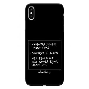 CaseCompany Mijn Motto's: iPhone XS Max Tough Case