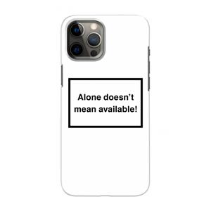CaseCompany Alone: Volledig geprint iPhone 12 Pro Max Hoesje
