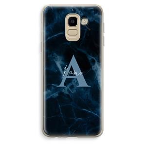 CaseCompany Midnight Marble: Samsung Galaxy J6 (2018) Transparant Hoesje