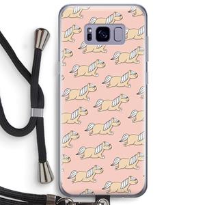 CaseCompany Ponys: Samsung Galaxy S8 Plus Transparant Hoesje met koord