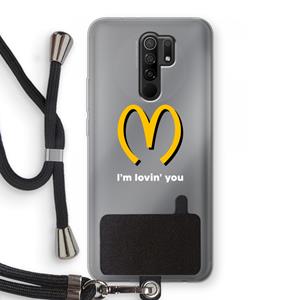 CaseCompany I'm lovin' you: Xiaomi Redmi 9 Transparant Hoesje met koord