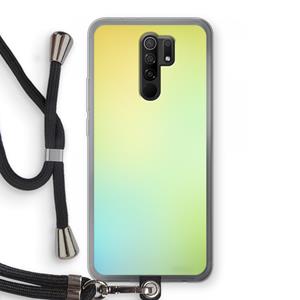 CaseCompany Minty mist pastel: Xiaomi Redmi 9 Transparant Hoesje met koord