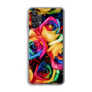 CaseCompany Neon bloemen: Samsung Galaxy A32 5G Transparant Hoesje