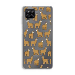 CaseCompany Alpacas: Samsung Galaxy A12 Transparant Hoesje